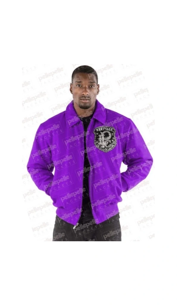 Pelle Pelle Men All Or Nothing Purple Jacket | Wool Jacket