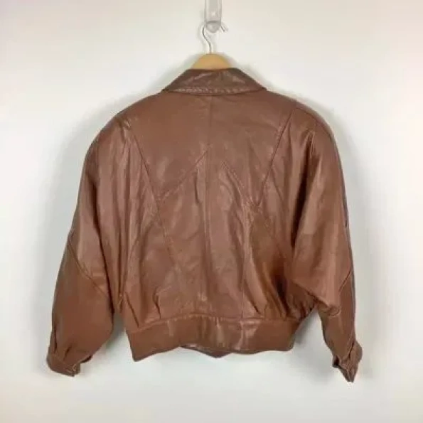 Pelle Pelle Double Breasted Leather Jacket | Brown Jacket view 1