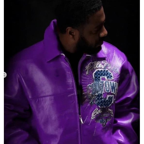 Pelle Pelle Men ChiTown Purple Jacket | Leather Jacket view 2