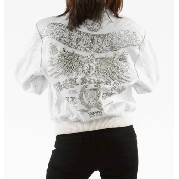 Pelle Pelle Women White Studs Leather Jacket view 2