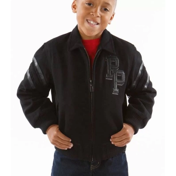Pelle Pelle Black Tribute Chicago Kids Jacket | Wool Jacket
