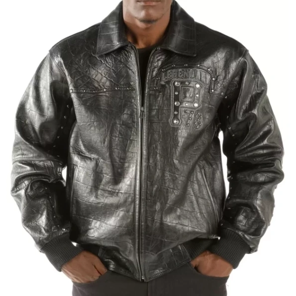 Pelle Pelle Men Legendary Croc Leather Jacket | Black Jacket