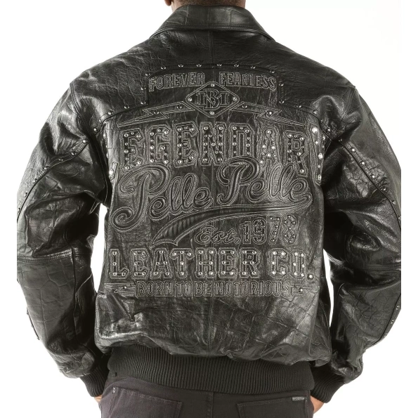 Pelle Pelle Men Legendary Croc Leather Jacket | Black Jacket view 2