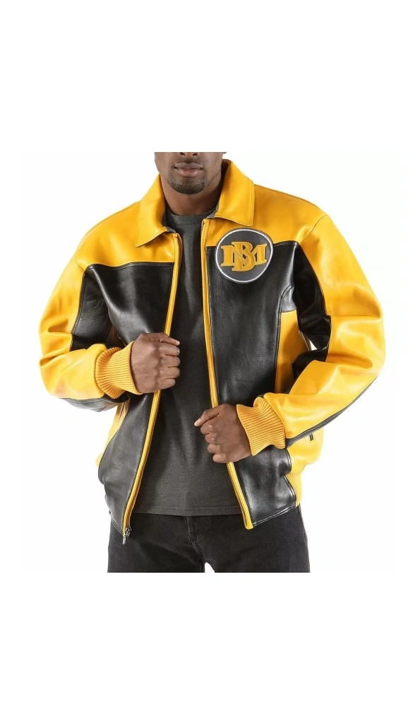 Pelle Pelle Men Yellow Bomber Leather Jacket | MB Jacket