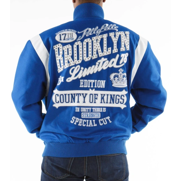 Pelle Pelle Men Brooklyn Blue Wool Jacket | MB Jacket view 1