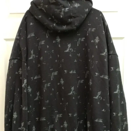 Pelle Pelle Men Printed Wool Hood Jacket | Black Jacket view 2