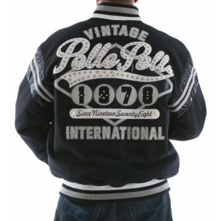 Pelle Pelle Navy Blue Vintage Wool Jacket | Men Jacket view 2