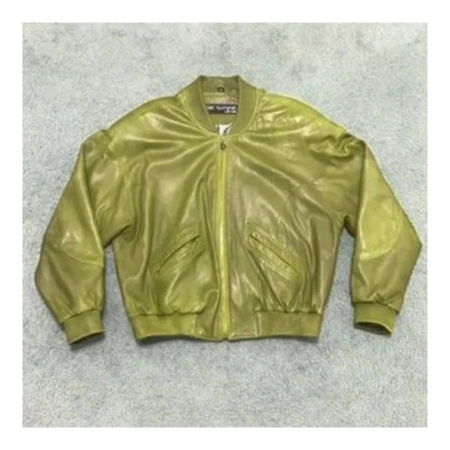 Pelle Pelle Yellow Bomber Leather Jacket | MB Jacket view 2