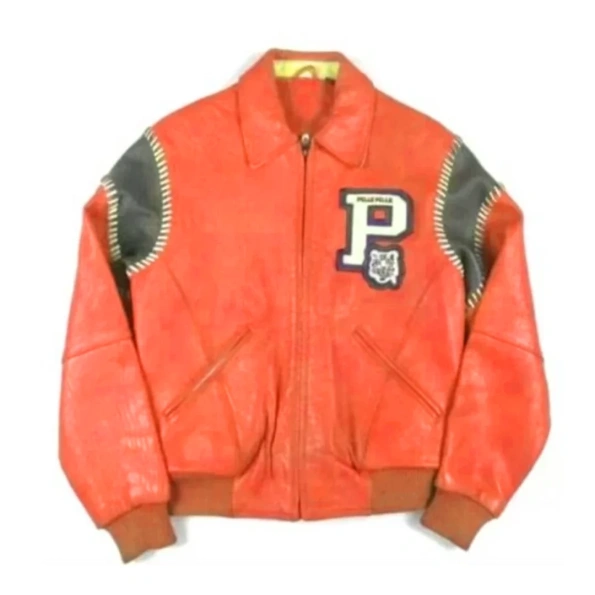 Pelle Pelle Bomber Orange Leather Jacket | Men & Women