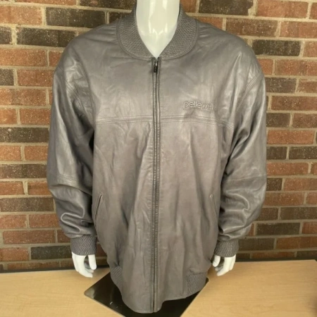 Pelle Pelle Grey Bomber Leather Jacket view 2