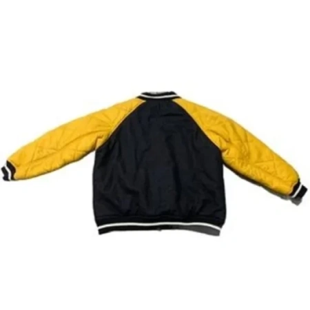 Pelle Pelle Black Yellow Wool Leather Jacket view 2