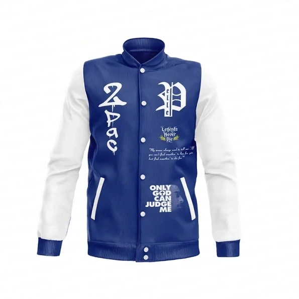 Pelle Pelle Tupac Blue Leather Jacket | Legends Never Die