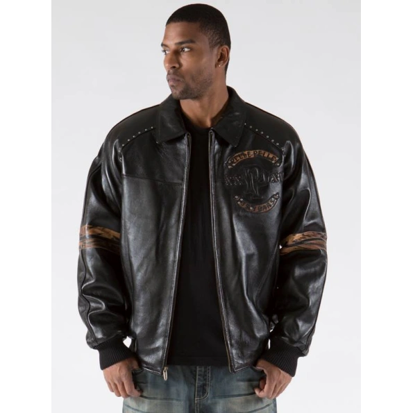 Pelle Pelle Men Panther Black Leather Jacket | MB Jacket view 2