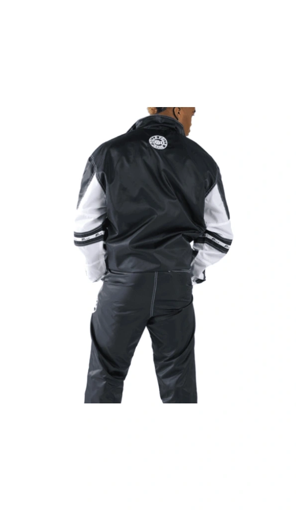 Pelle Pelle Men Black MB Jeans Nylon Tracksuit