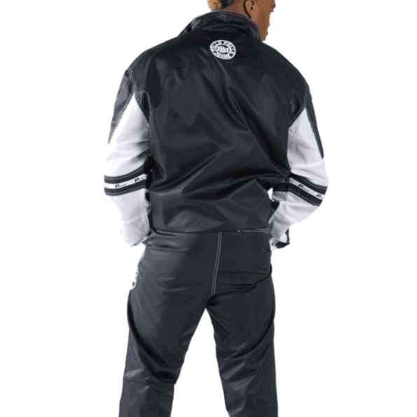 Pelle Pelle Men Black MB Jeans Nylon Tracksuit