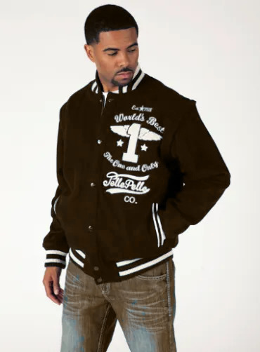 Pelle Pelle Brown World Best Men Varsity Jacket