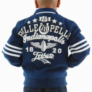 Pelle Pelle Indianapolis Kids Blue Wool Jacket view 2