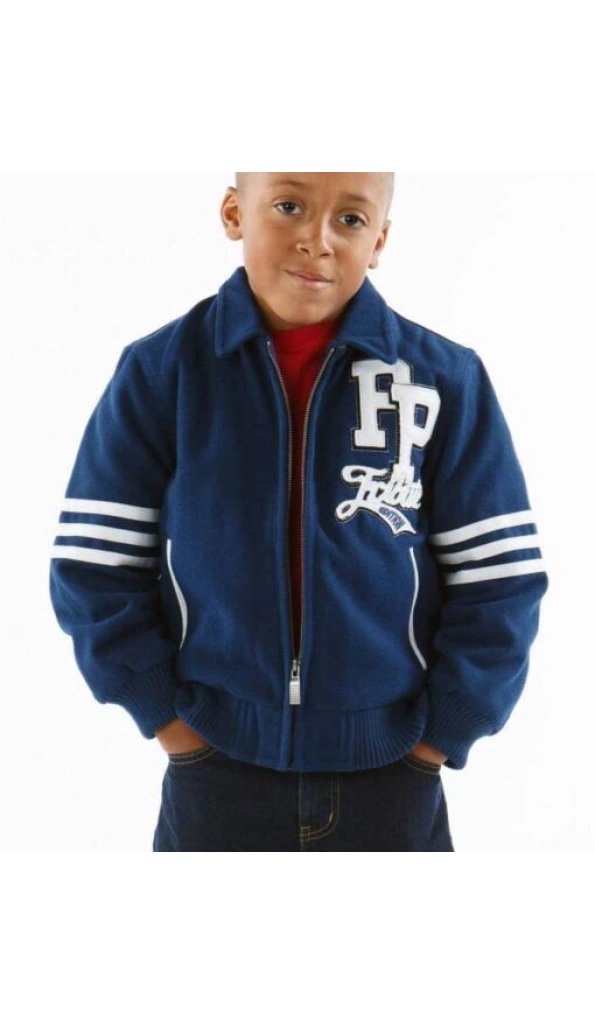 Pelle Pelle Indianapolis Kids Blue Wool Jacket