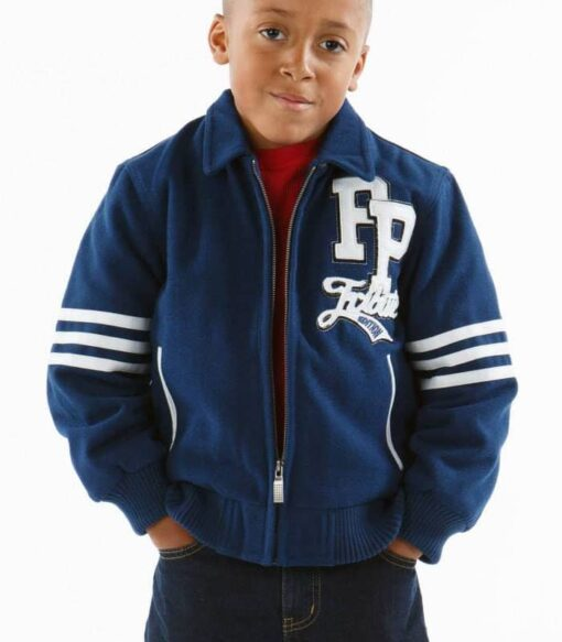 Pelle Pelle Indianapolis Kids Blue Wool Jacket