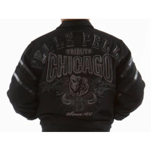 Pelle Pelle Tribute Chicago Black Wool Jacket | Men Jacket