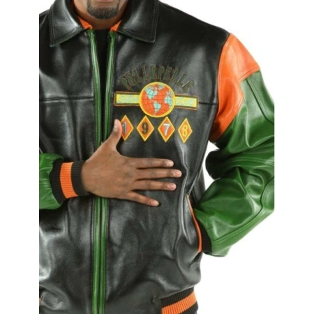 Pelle Pelle Men Soda Club Varsity Leather Jacket view 2