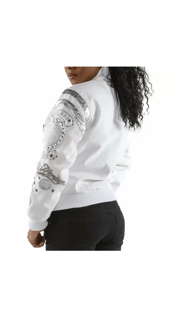 Pelle Pelle Women White Wool Jacket | Patched Jacket