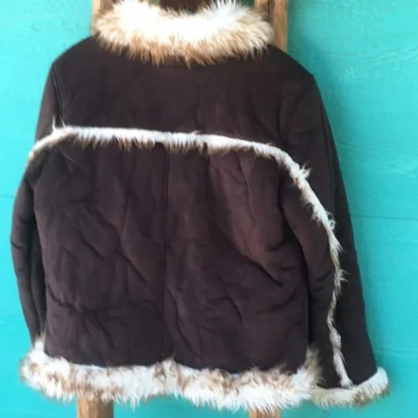 Pelle Pelle Women Fur Collar Polyester Jacket | Dark Brown
