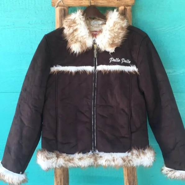 Pelle Pelle Women Fur Collar Polyester Jacket | Dark Brown view 2