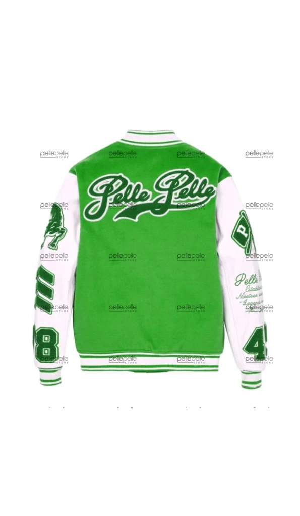 Pelle Pelle Green MB Varsity Wool Jacket | World Famous