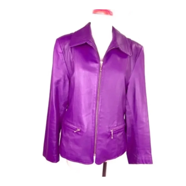 Pelle Pelle Purple Karpeta Leather Jacket | Women Jacket