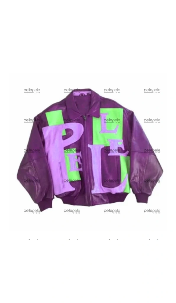 Pelle Pelle Bomber Leather Purple Jacket