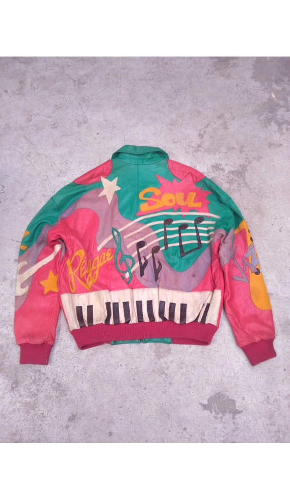 Pelle Pelle Pink And Green MB Leather Jacket