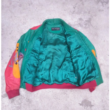 Pelle Pelle Pink And Green MB Leather Jacket view 3