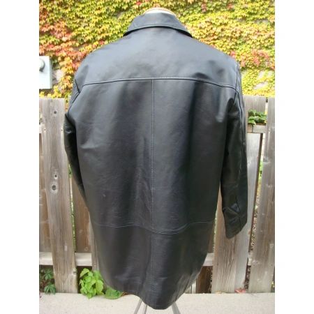 Pelle Pelle Black Genuine Leather Long Coat view 2