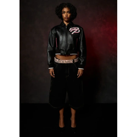 Pelle Pelle Greatest Of All Time Womens Crop Jacket view 2