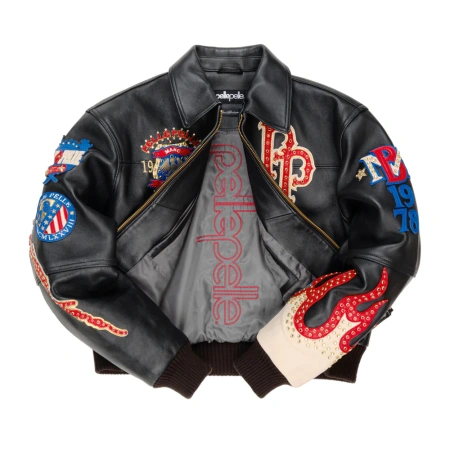 World Famous Pelle Pelle Womens Black Jacket view 3