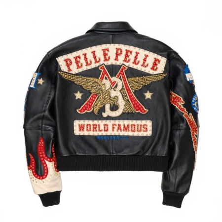 World Famous Pelle Pelle Womens Black Jacket view 2